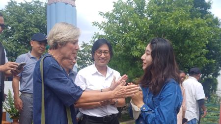 EU Ambassador Celebrates Guru Purnima with Nepal’s Young Artists at Aksheswar College